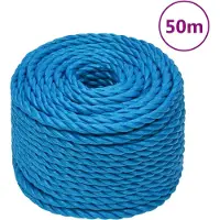 vidaXL Corde de travail Bleu 20 mm 50 m polypropylène