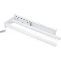 Emuca Porte serviettes extensible - 2 bras - blanc - L310 mm EMUCA