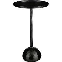 Mica Decorations Table d'appoint Colin - H58 x Ø34 cm - Aluminium recyclé - 100% FSC - Noir