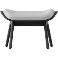 UMAGE The Reader Pouf black oak | Sterling - Textile