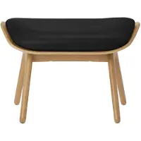 UMAGE The Reader Pouf Oak | Black - Leather