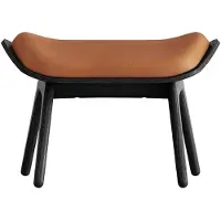 UMAGE The Reader Pouf black oak | Dunes rust - Leather