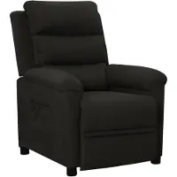 vidaXL Fauteuil relax noir tissu
