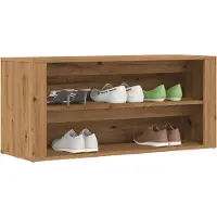 vidaXL Banc à chaussures chêne artisanal 100x35x45cm bois d'ingénierie