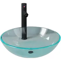 vidaXL lavabo avec robinet et vidage en verre trempé