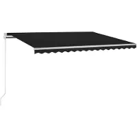 vidaXL Store automatique avec LED & capteur de vent 300x250 cm Anthracite
