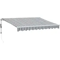 vidaXL Store automatique avec LED anthracite et blanc 300 x 250 cm