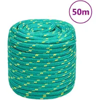 vidaXL Corde de bateau Vert 18 mm 50 m Polypropylène