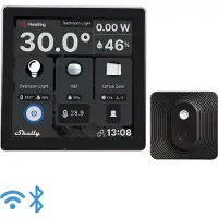 Shelly - encastré - "Wall Display Black & BLU H&T Black" - Android - WLAN - BT -noir (Shelly_WD_HT_bundle_s)
