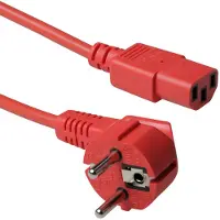 ACT Cordon d'alimentation C13 - C13 femelle vers Schuko mâle coudé - 3x1