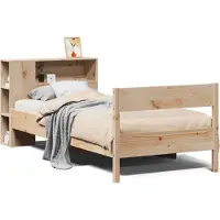 vidaXL Lit bibliothèque sans matelas 75x190 cm pin massif