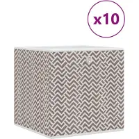 vidaXL Boîtes pliantes 10 pcs. Marron 32x32x32 cm Non-tissé