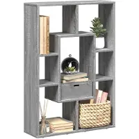 vidaXL Bibliothèque sonoma gris 63x20x90 cm bois d'ingénierie