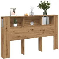 vidaXL Tête de lit avec étagères Chêne Artisan 180x18,5x102,5 cm