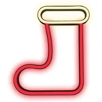 Forever Néon LED CHAMPIGNON DE NOËL Décoration de fenêtre Blanc et rouge Néon, USB et à piles Décoration de Noël Lumières de Noël