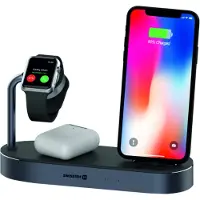 Prestigio 4in1 MFI Wireless DOCKING STATION 45 WATTS (45 W), Chargeur sans fil, Noir