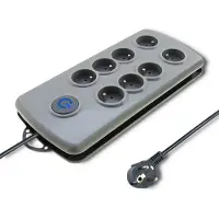 Qoltec 50162 surge protector Grey 8 AC outlet(s) 230 V 2.5 m