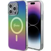 GUESS Guhmp15lhitsk Iphone 15 Pro 6.1 Rainbow Iml Iridescent Phone Case Clair