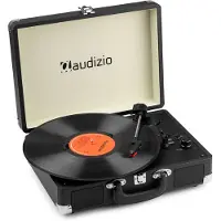 Audizio Platenspeler Bluetooth IN/OUT - RP116BK - 2024 model - Retro platenspeler met