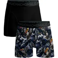 Muchachomalo Boxer Muchachomalo Homme Print Solid Print Black (Lot de 2)-M