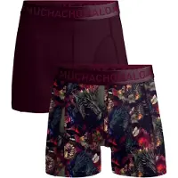 Muchachomalo Boxer Muchachomalo Homme Print Solid Print Red (Lot de 2)-S
