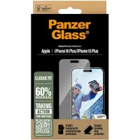 PanzerGlass Protection d'écran en verre trempé Anti-bactéries Apple iPhone 16 Plus