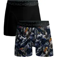 Muchachomalo Boxer Muchachomalo Homme Print Solid Print Black (Lot de 2)-S