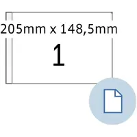 Herma Étiquettes de feuille 8493, adhésives en permanence, imprimables, L 205 x H 148,5 mm, papier, blanc, 1000 pièces/1000 feuilles