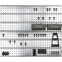 Raaco Super Clip Set - Mur d'outils en acier - Système de rangement - 46 pièces - 104 x 88 x 1,1 cm