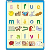 Larsen Puzzle Puzzle Cadre - Apprendre les Lettres (en Norvégien) - 10 à 25 pièces