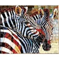 Sunsout Puzzle Stained Glass Zebras - 1000 pièces