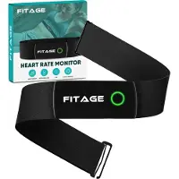 FITAGE Heart Rate Monitor XL HRM-DUAL - Bandeau cardio-fréquencemètre avec Bluetooth et capteur ANT+ - Batterie rechargeable
