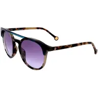 Carolina Herrera SHE790 Havane brillant avec parties vertes 51/21/135 Lunettes de soleil pour femmes