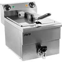 Saro Friteuse avec vidange 1 x 10 litres avec garantie 2 ans