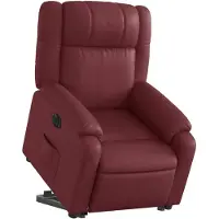 vidaXL Fauteuil relax releveur électrique vin rouge similicuir