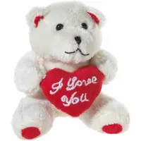 Heunec Ours avec coeur "I love you" beige 10cm (8 cm)