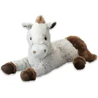 Inware 6373 - Peluche cheval Harry, couché, 30 cm, beige/marron