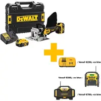 DeWalt Fraiseuse à lamelles XR 18V 5.0 Ah - 2 batterie, chargeur - DCW682P2-QW