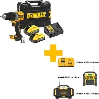 DeWalt Perceuse à percussion 18V (2x5,0 Ah) POWERSTACK en coffret - DCD805H2T-QW