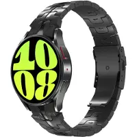 Accezz Bracelet acier pour la Samsung Galaxy Watch 4 / 5 / 6 / 7 / FE (20 mm) - Noir