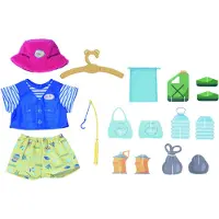 Baby Born Ourson Tenue de pêcheur avec canne à pêche pour poupées 43 cm et Teddy