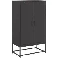 vidaXL Highboard noir 68,5x38,5x123,5 cm acier