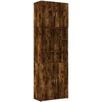 vidaXL Highboard chêne fumé 80x42,5x249 cm Matériau dérivé du bois