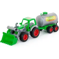 Polesie Wader Tracteur avec chargeur frontal et camion-citerne 57x15x17 cm 1450616