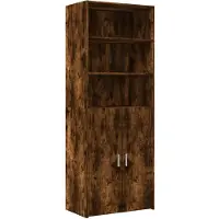 vidaXL Highboard chêne fumé 70x42,5x185 cm Bois composite