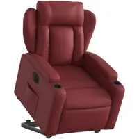 vidaXL Fauteuil relax releveur électrique vin rouge similicuir