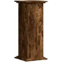 vidaXL Support pour plantes Chêne fumé 33x33x80 cm Bois composite