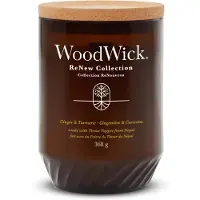 Woodwick Renew Ginger & Tumeric bougie parfumée avec mèche en bois 368 g