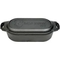 Valhal Outdoor Cocotte Valhal Outdoor en Fonte avec Couvercle Grill Ovale 2 L