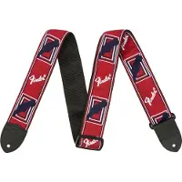 Fender 2" Monogrammed Strap Red/White/Blue
